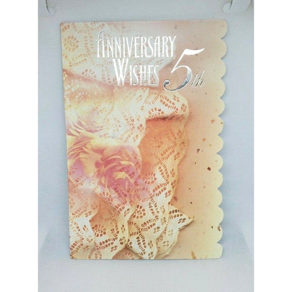 Paper Images 5th Anniversary Wishes Happy Anniversary Greeting Card